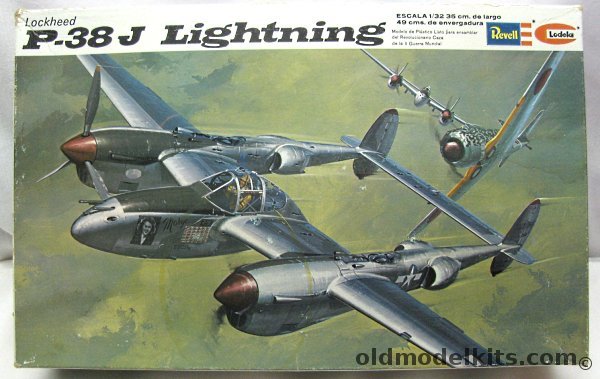 Revell 1/32 Lockheed P-38J Lightning - Major Richard Bong's Aircraft - Lodela Issue, H280 plastic model kit